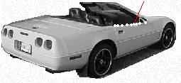 84 - 96 Corvette Outer Window  Sweeps Location